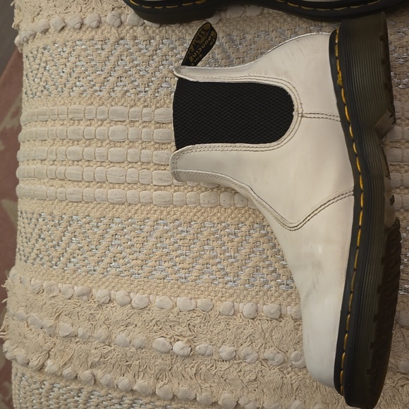 Dr Martens Yellow Stitch Leather Chelsea White Boot US 7 - Picture 6 of 11
